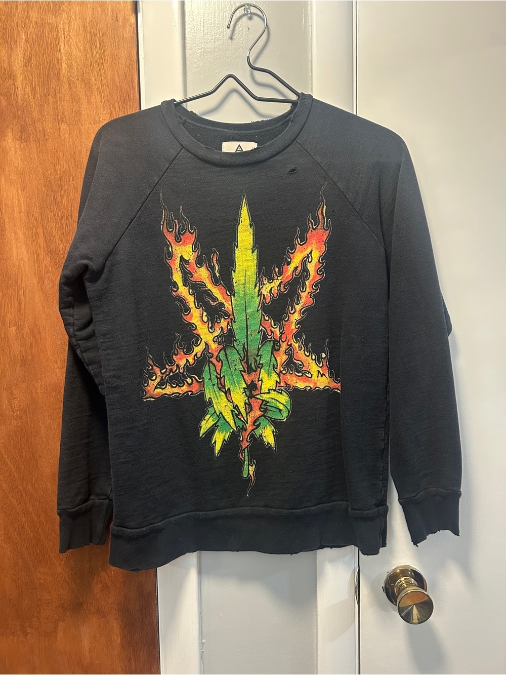 Pot leaf pentagram sweatshirt